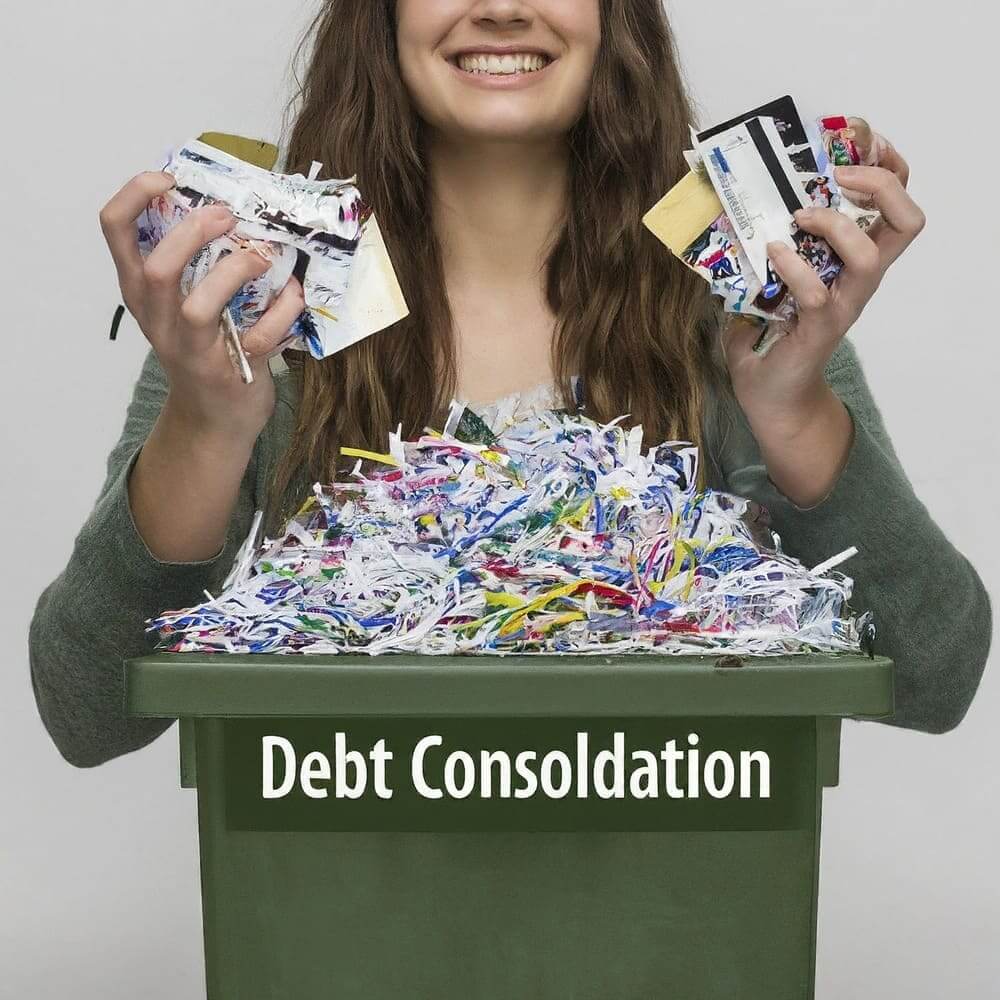 A depiction of financial freedom and debt consolidation, symbolizing a path towards a secure and stress-free financial future.