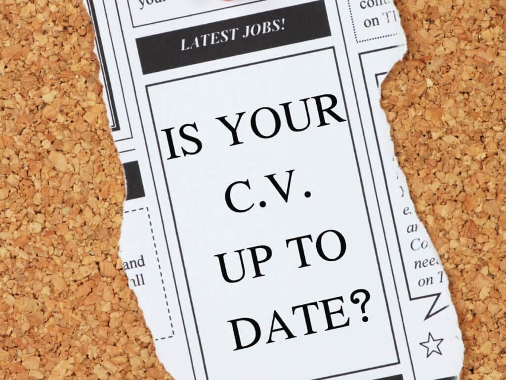 is your cv up to date?